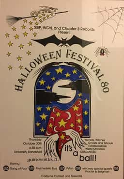 Gang Of Four, Psychedelic Furs, Pylon, and others at UF Bandshell in Gainesville, FL — October 30, 1980 concert flyer